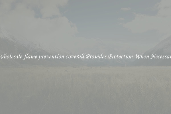 Wholesale flame prevention coverall Provides Protection When Necessary