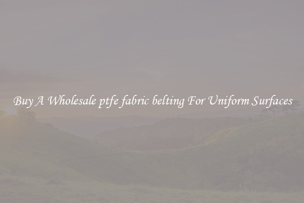 Buy A Wholesale ptfe fabric belting For Uniform Surfaces