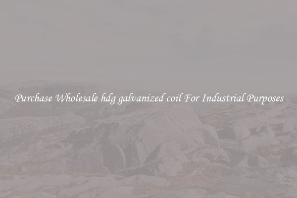 Purchase Wholesale hdg galvanized coil For Industrial Purposes
