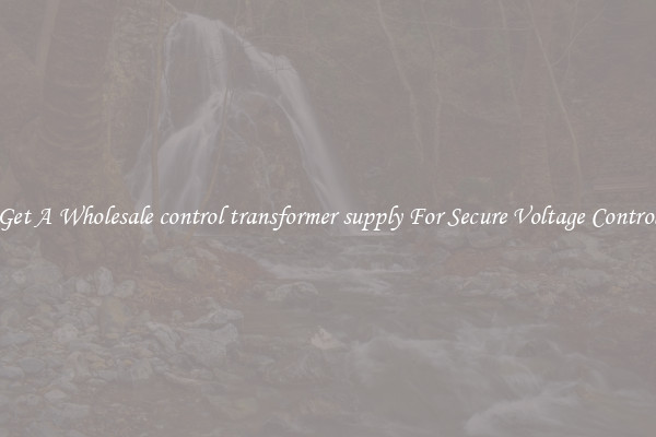 Get A Wholesale control transformer supply For Secure Voltage Control