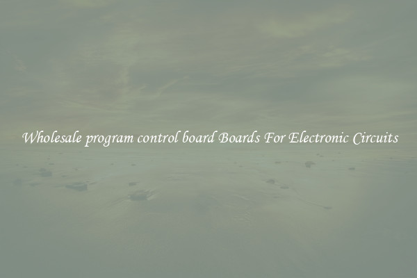 Wholesale program control board Boards For Electronic Circuits