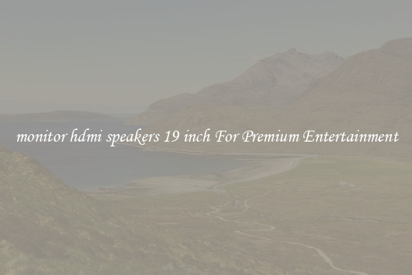 monitor hdmi speakers 19 inch For Premium Entertainment