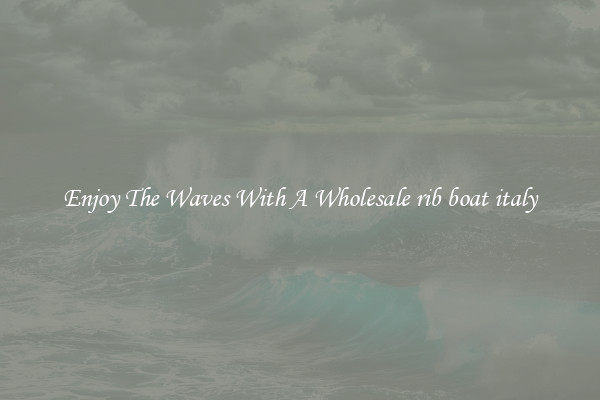 Enjoy The Waves With A Wholesale rib boat italy