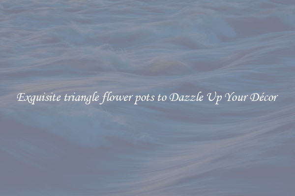 Exquisite triangle flower pots to Dazzle Up Your Décor 