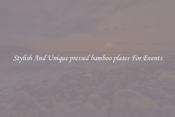Stylish And Unique pressed bamboo plates For Events