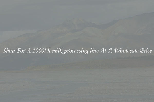 Shop For A 1000l h milk processing line At A Wholesale Price