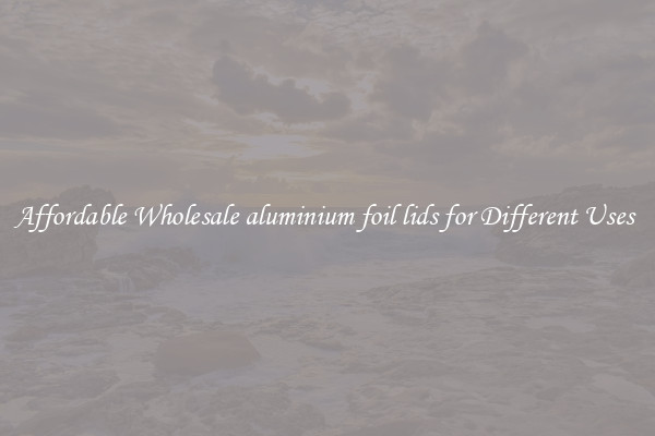 Affordable Wholesale aluminium foil lids for Different Uses 